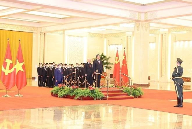 Lễ đón chính thức Tổng Bí thư Nguyễn Phú Trọng và đoàn Việt Nam ảnh 3