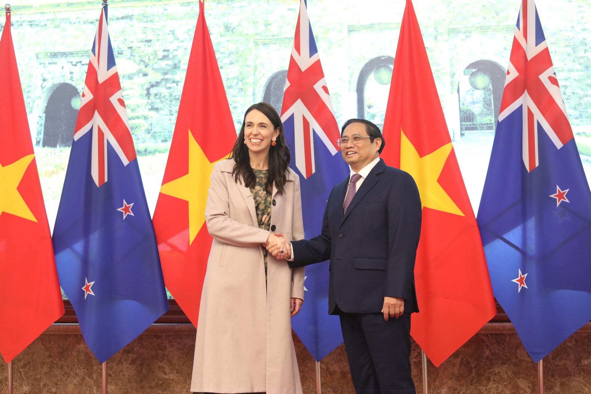 Lễ đón Thủ tướng New Zealand thăm chính thức Việt Nam - 1