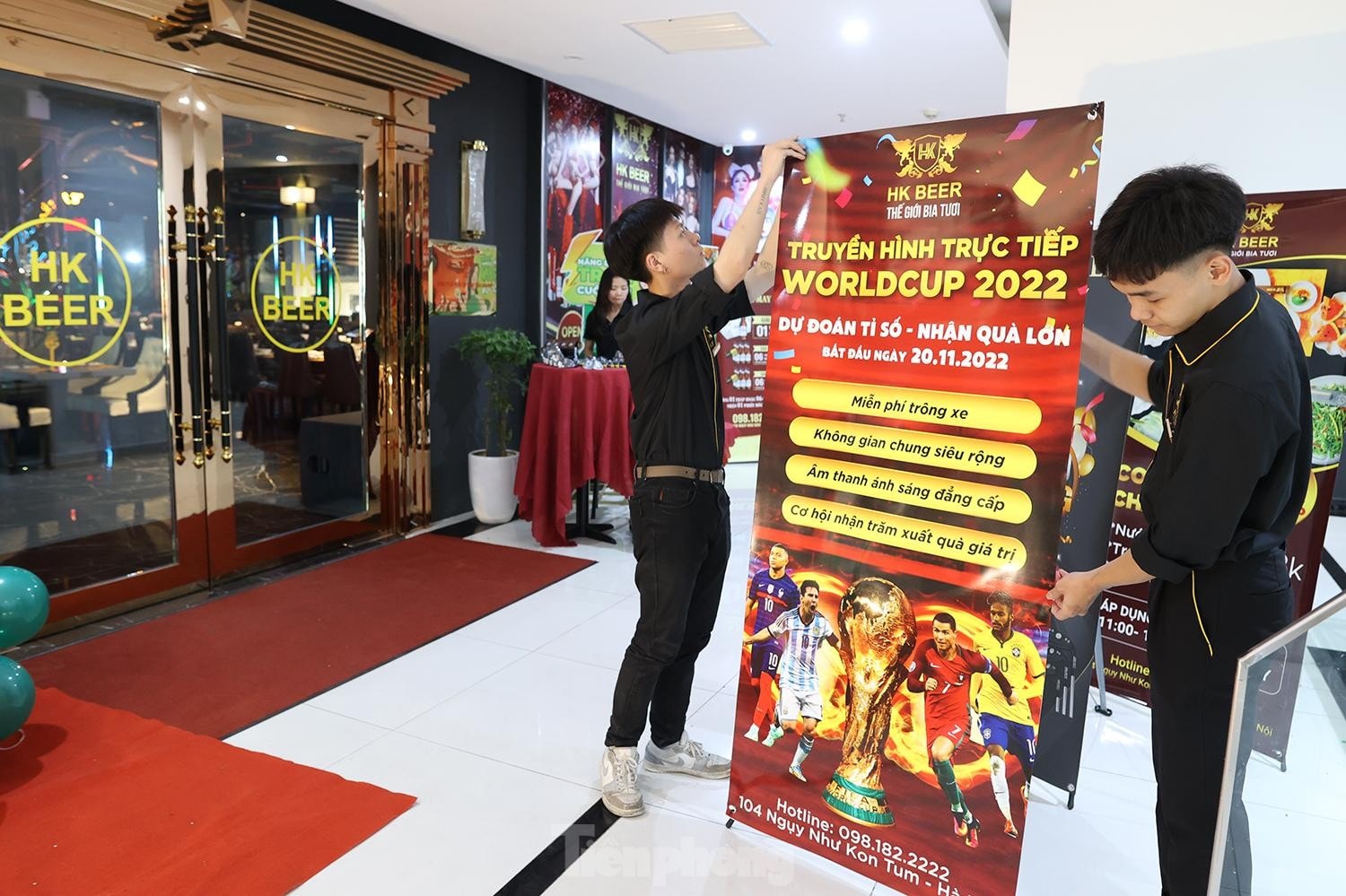 Hà Nội: Hàng quán chuẩn bị màn hình lớn phục vụ World Cup 2022 ảnh 1