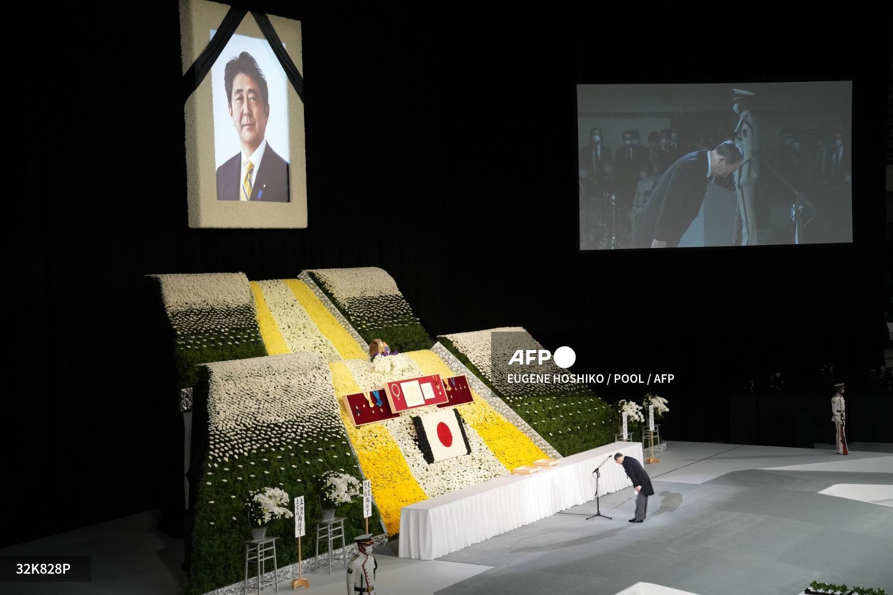 Tang lễ cố Thủ tướng Nhật Bản Abe Shinzo ở Tokyo ngày 27.9.2022. Ảnh: AFP