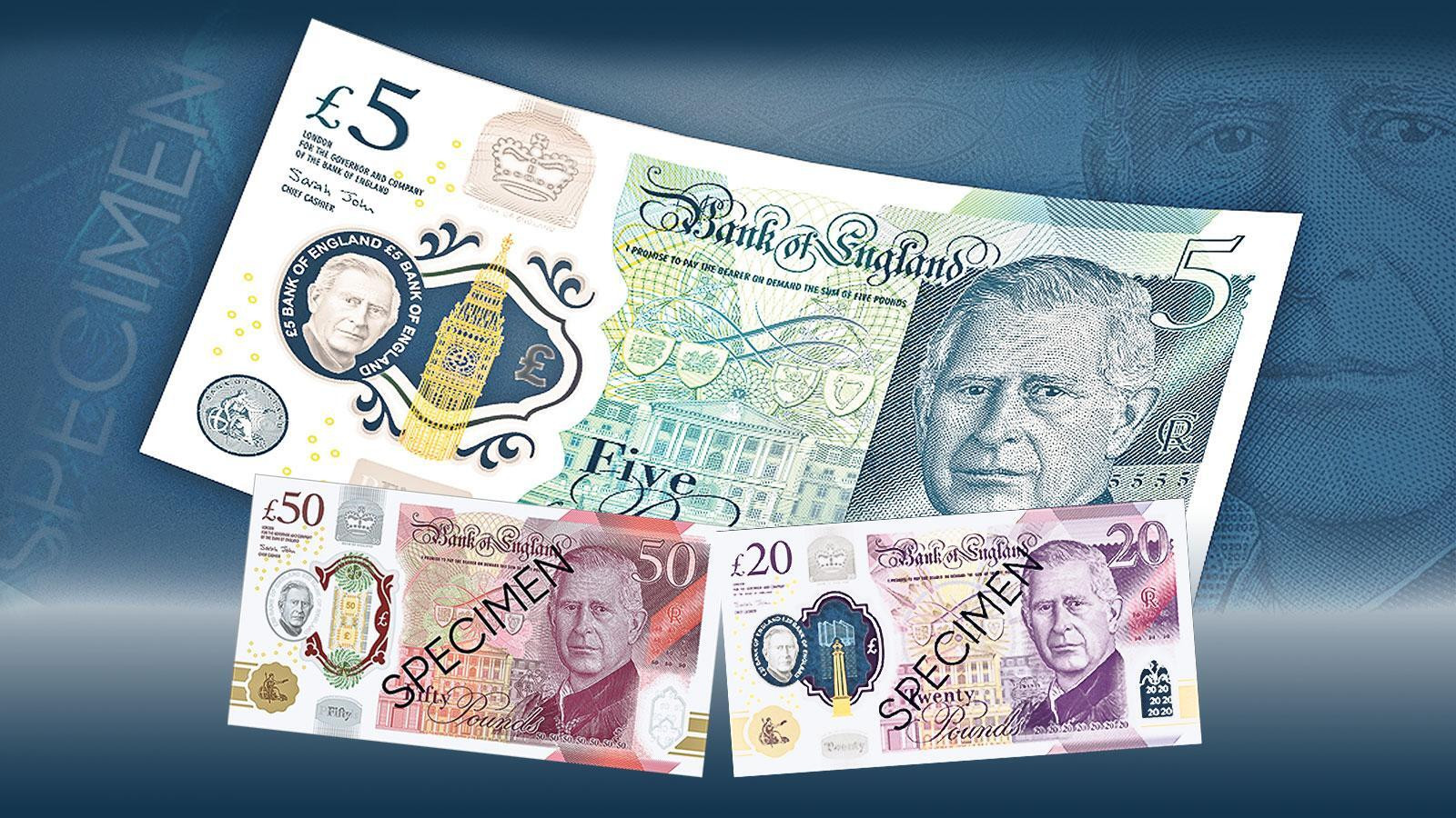 Ngân hàng trung ương Anh công bố tiền mới in chân dung Vua Charles III - 1