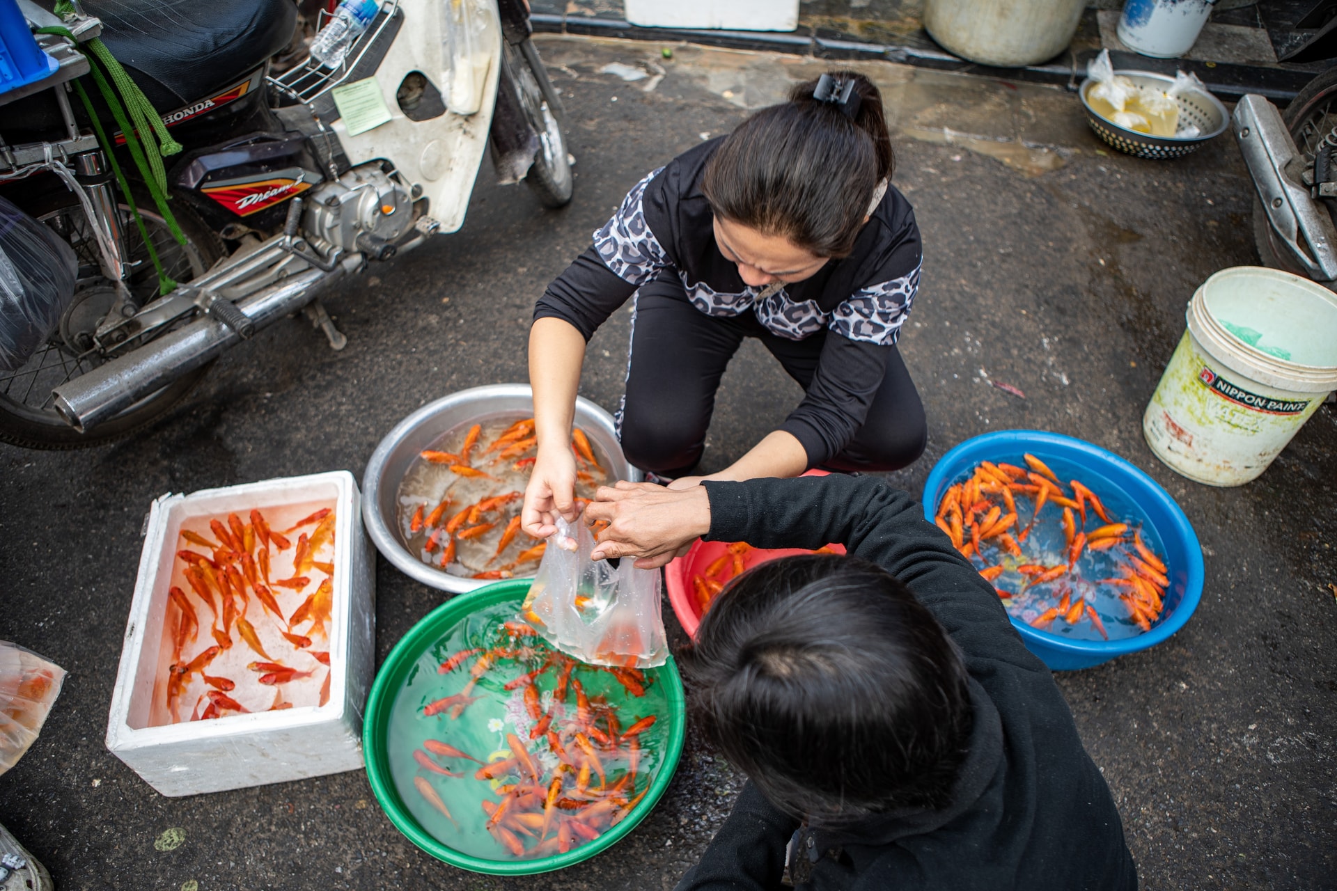 Biển người đổ về chợ nhà giàu, người Hà Nội chen chân mua đồ cúng - 12