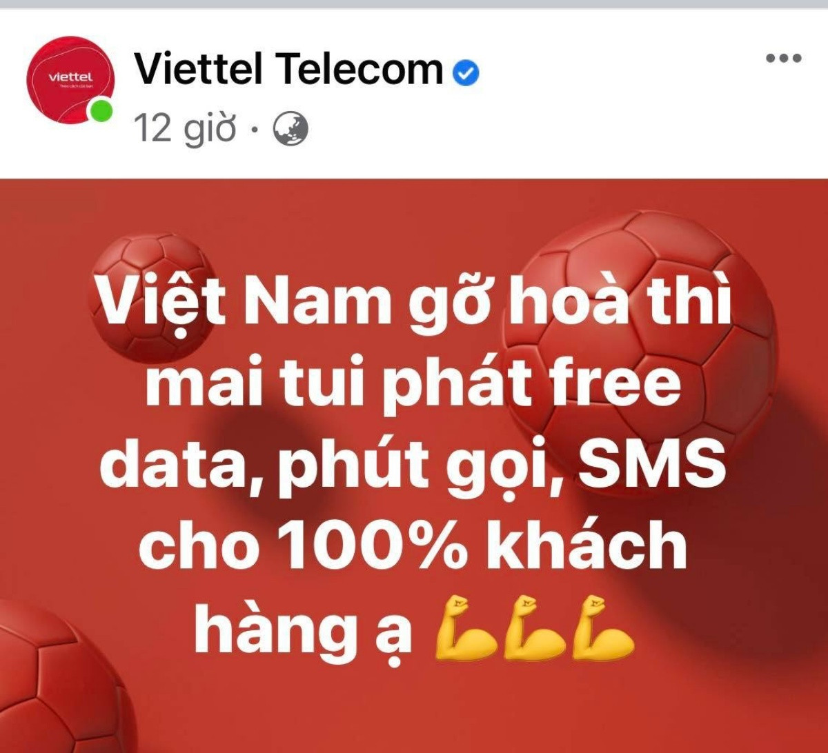 Tuyển Việt Nam hòa Thái Lan, Viettel có miễn phí cuộc gọi, tin nhắn…như đã hứa? - 1