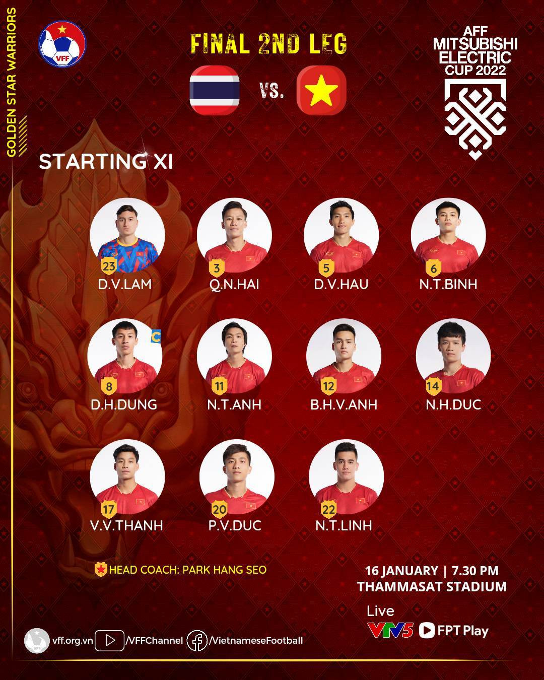 Trực tiếp bóng đá Thái Lan 1-0 Việt Nam: Quang Hải vào sân - 7