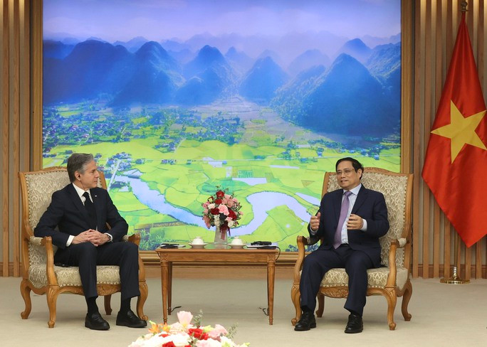 Những hình ảnh Thủ tướng Phạm Minh Chính tiếp Ngoại trưởng Mỹ Antony Blinken - Ảnh 4.