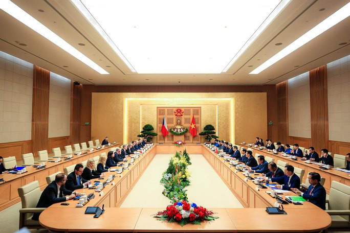 Cận cảnh lễ đón Thủ tướng Cộng hòa Czech thăm chính thức Việt Nam - Ảnh 12.