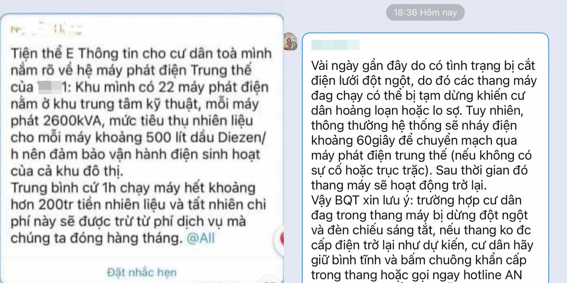 Khu chung cư nhà giàu ở Hà Nội chi 200 triệu đồng/giờ chạy máy phát điện - 3