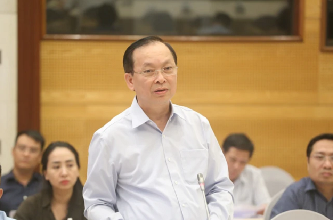 Phó Thống đốc NHNN Đào Minh Tú tại họp báo Chính phủ thường kỳ chiều 4/7.
