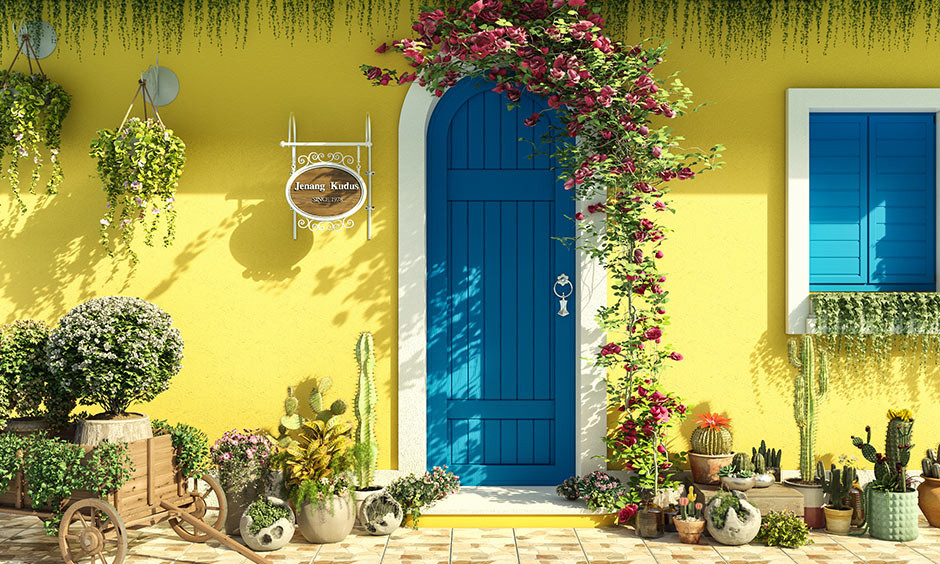 2. SƠN CỬA TRƯỚC MÀU ẤM CÚNG Một cánh cửa phía trước được sơn  (Nguồn hình ảnh: Hanna Grankvist. Thiết kế: Studio Nato) Nếu bạn làm một điều gì đó để làm rung chuyển mặt tiền ngôi nhà và mang lại sự ấm cúng, hãy sơn cửa trước bằng màu sắc khiến bạn cảm thấy ấm áp và được chào đón. Thay đổi màu cửa trước của bạn là một cách khắc phục nhanh chóng, đòi hỏi ít thời gian và sơn, đồng thời có thể nâng cao không gian và mang lại cho mặt tiền ngôi nhà của bạn một sức sống mới. 