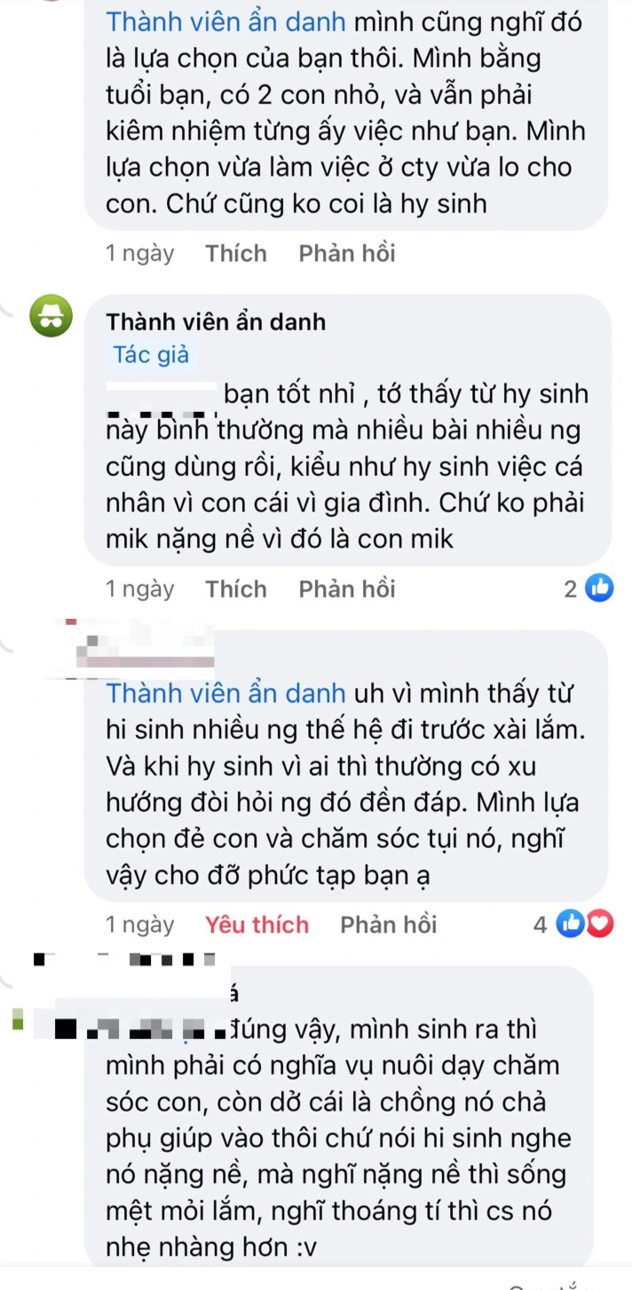 Bà mẹ nói ở nhà chăm con là hy sinh, chị em cãi nhau choang choảng - 2