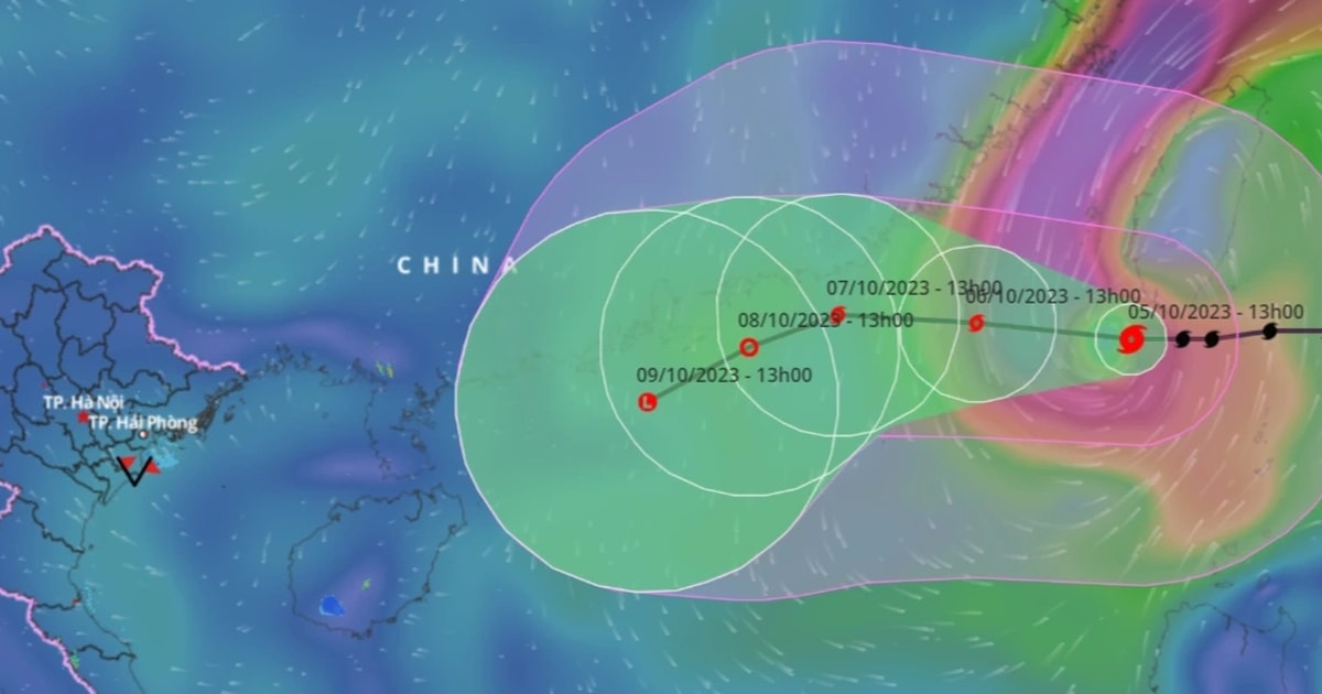 Bão Koinu vào Biển Đông, miền Bắc mưa dông từ đêm 6/10