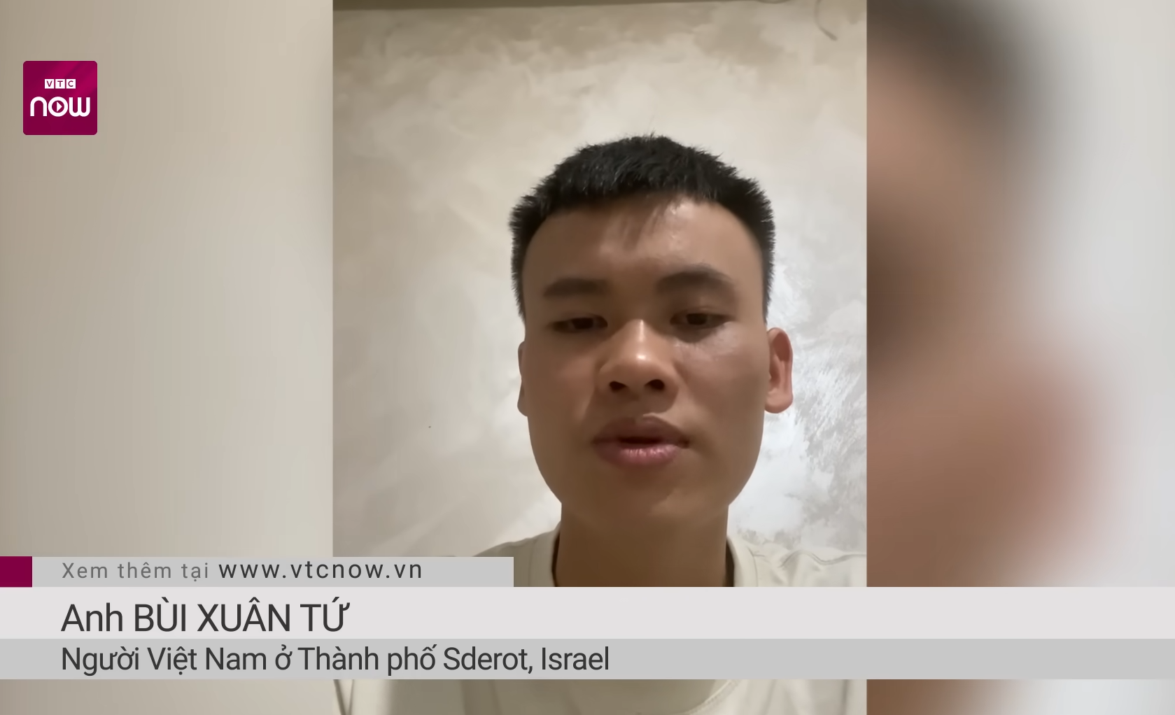 Anh Bùi Xuân Tứ thực tập sinh Việt Nam đang sinh sống tại thành phố Sderot – nằm cách Dải Gaza chỉ 5km.