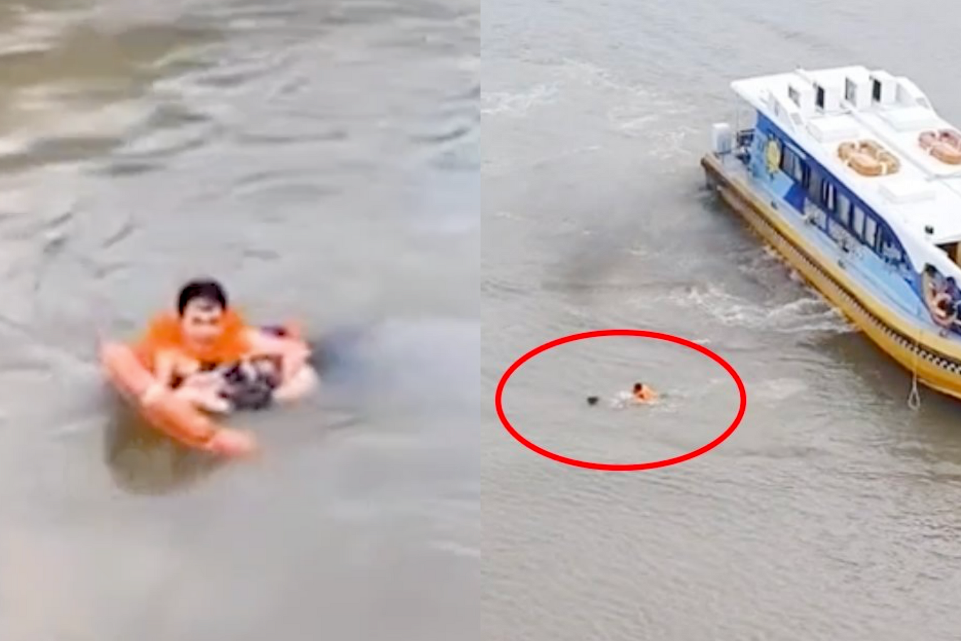 Phút nghẹt thở cứu người phụ nữ nhảy cầu ở sông Sài Gòn - 2