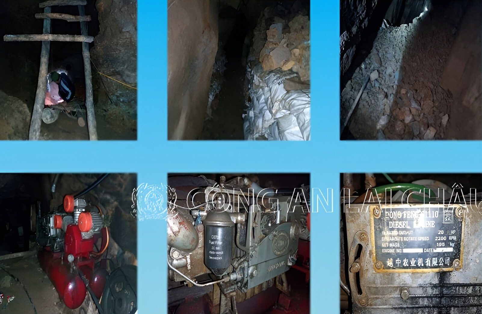 Thu giữ 1 tấn quặng vàng bị khai thác trái phép tại Lai Châu