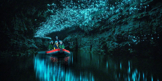 Hang Waitomo Glowworm, New Zealand