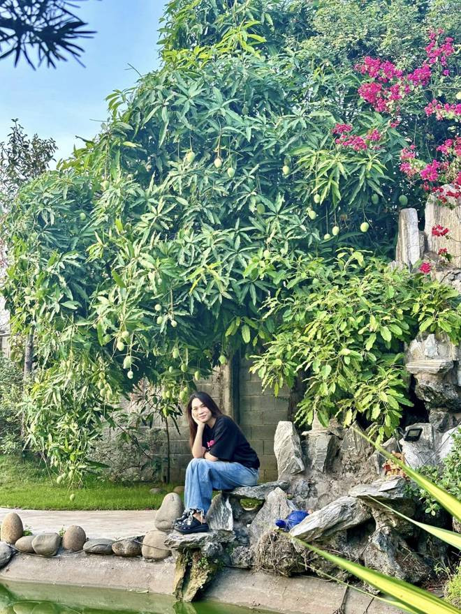 Mỹ Tâm flex cây xoài 500-700 trái, để lộ không gian đẹp bên hồ trong nhà vườn-10