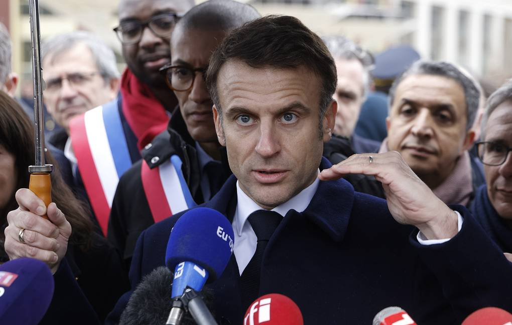 Tổng thống Pháp Macron khẳng định không loại trừ khả năng đưa quân đến Ukraine. (Ảnh: AP)