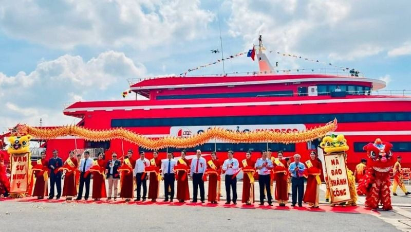Chính thức khai trương tàu cao tốc Thành phố Hồ Chí Minh-Côn Đảo. (Nguồn: Báo Pháp luật Thành phố Hồ Chí Minh)