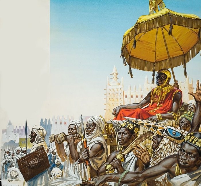 Mansa Musa lên ngôi năm 1312, trong lúc Mali đã là một Đế quốc hùng mạnh và nắm trong tay các tuyến đường thương mại trọng yếu.