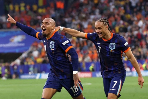 Lốc cam nổi lên, Hà Lan thắng đậm Romania và lọt vào tứ kết Euro 2024 - 1