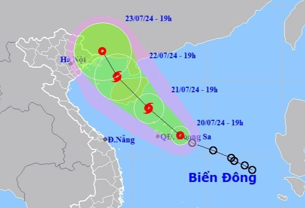 Áp thấp mạnh lên, cả nước mưa lớn  - 1