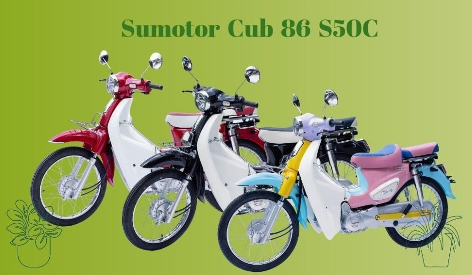 Xe số 50CC Sumotor Cub 86 S50C. (Ảnh minh họa)