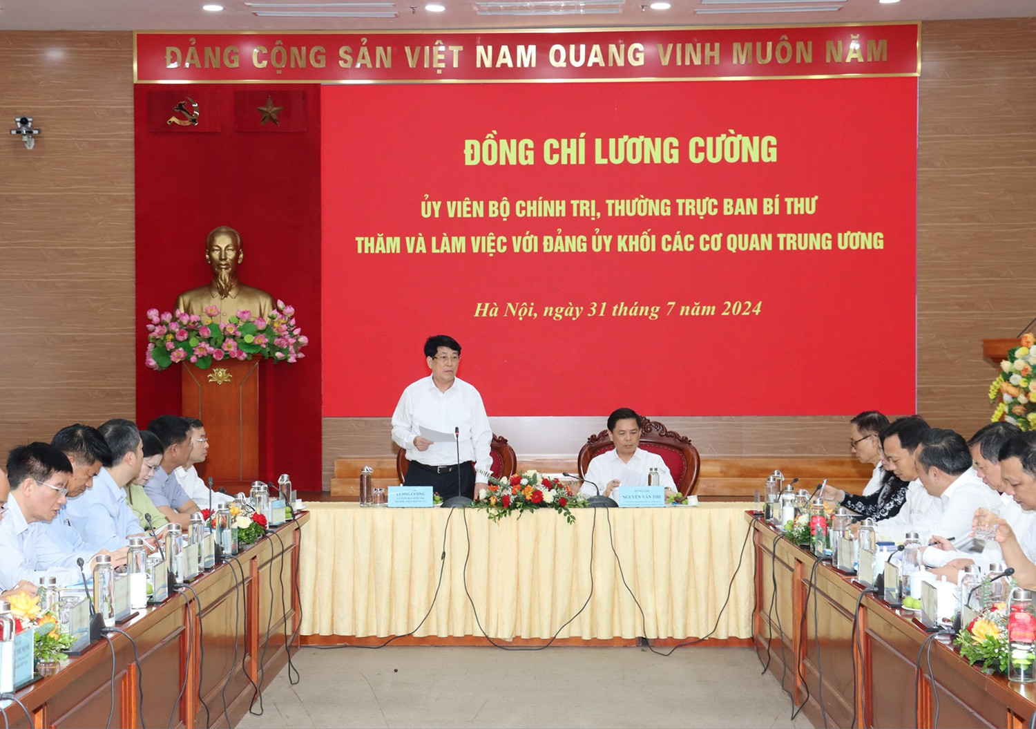 Thường trực Ban Bí thư Lương Cường: 'Phải đánh giá, sắp xếp cán bộ đúng, trúng' ảnh 1