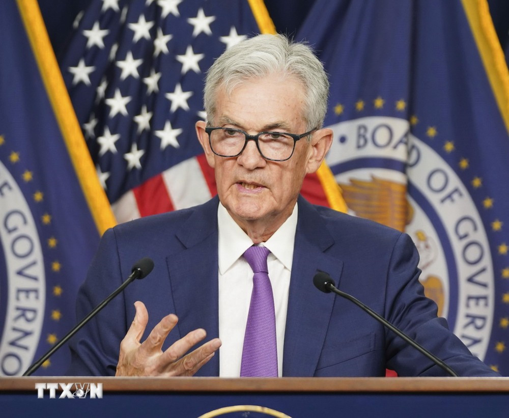 Chủ tịch Cục Dự trữ Liên bang Mỹ (Fed) Jerome Powell. (Nguồn: THX/TTXVN)