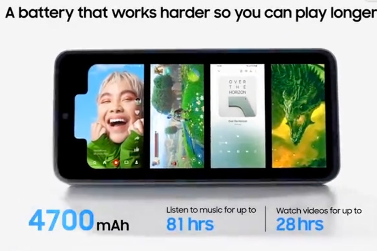 Galaxy S24 FE quảng cáo có thời lượng pin rất ấn tượng.