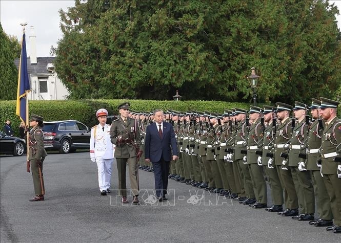 Tổng thống Ireland chủ trì Lễ đón chính thức Tổng Bí thư, Chủ tịch nước Tô Lâm - 1