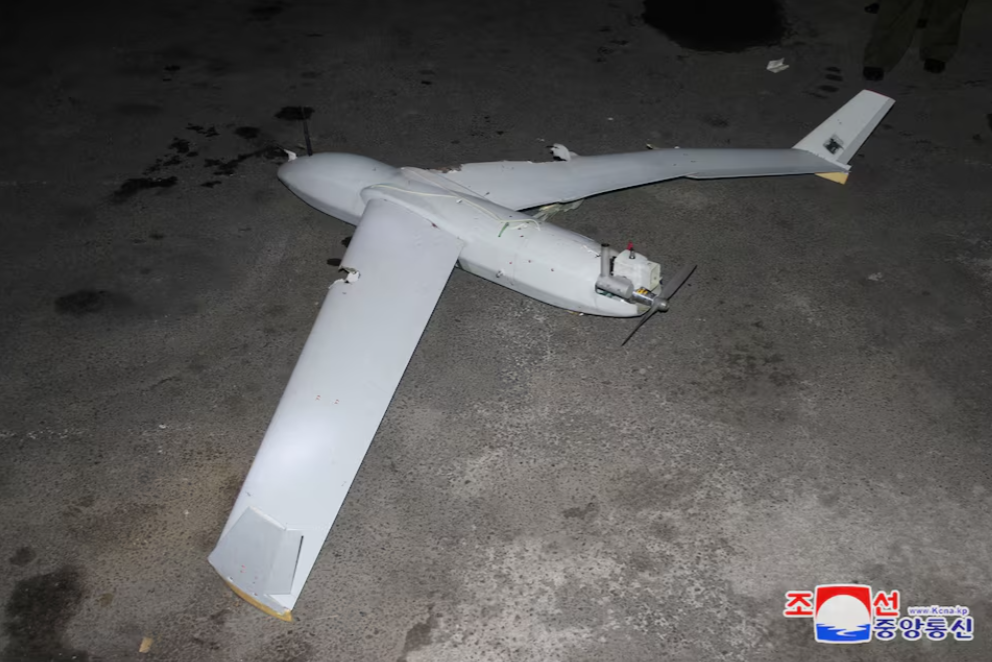 Chiếc UAV bị rơi được Triều Tiên phát hiện. (Ảnh: KCNA)