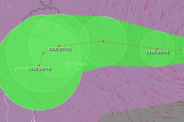 Trà Mi trở thành cơn bão số 6, dự báo tăng 2 cấp - 1