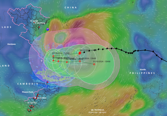 Bão Trà Mi cách Đà Nẵng 290km - 1