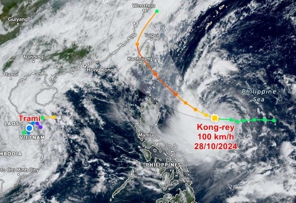 Bão Kong-rey có thể đạt cấp siêu bão, không loại trừ khả năng vào Biển Đông ảnh 1