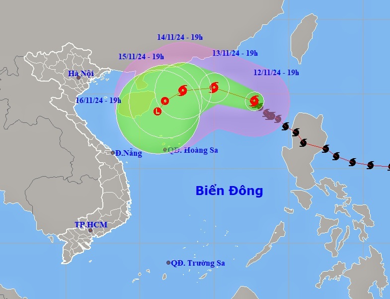 Bão Toraji mạnh cấp 10, giật cấp 12 trên Biển Đông - 1