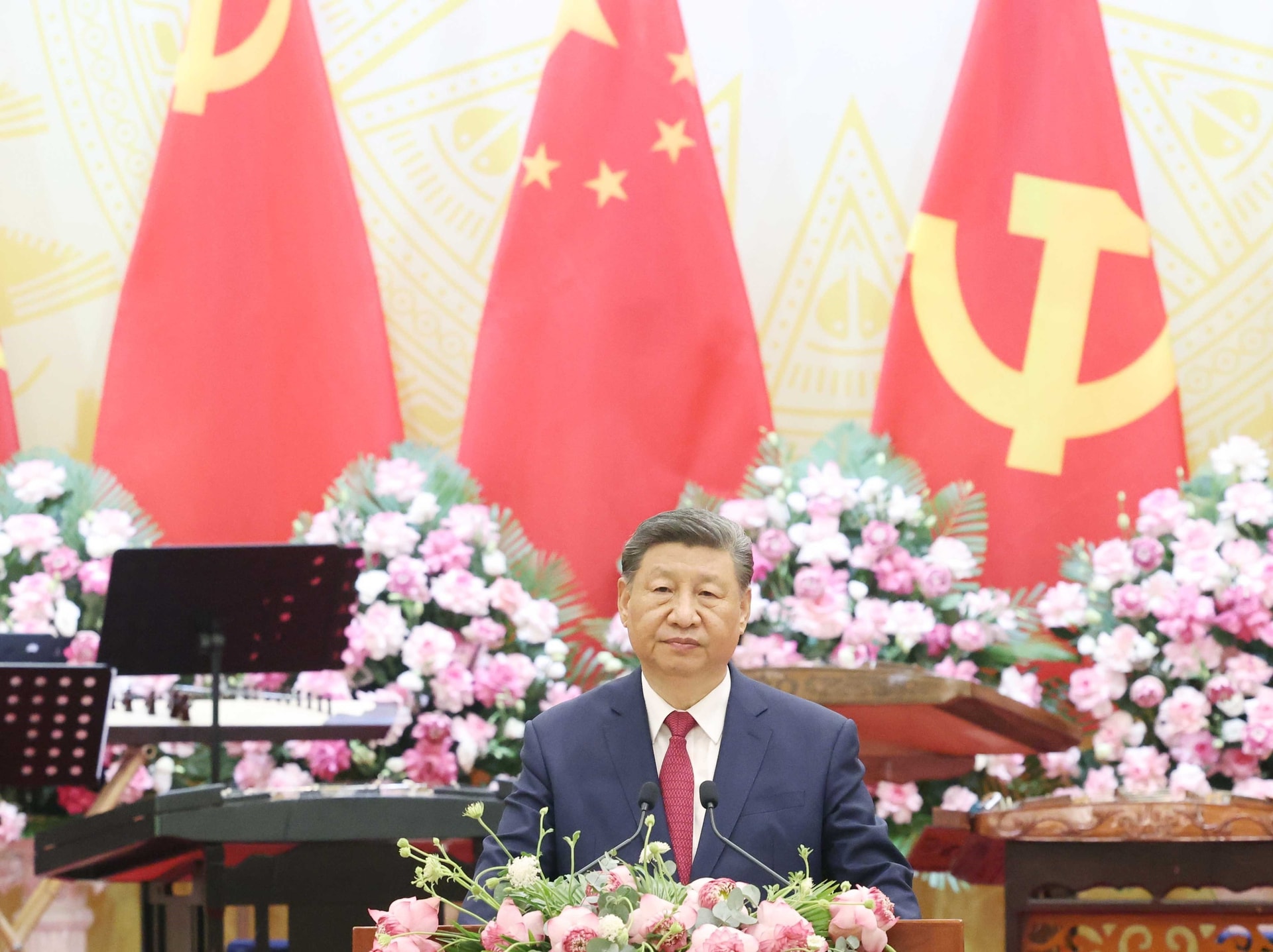 Tiệc chiêu đãi chào mừng Tổng Bí thư, Chủ tịch nước Trung Quốc Tập Cận Bình - 4 Tiệc chiêu đãi chào mừng Tổng Bí thư, Chủ tịch nước Trung Quốc Tập Cận Bình - 4