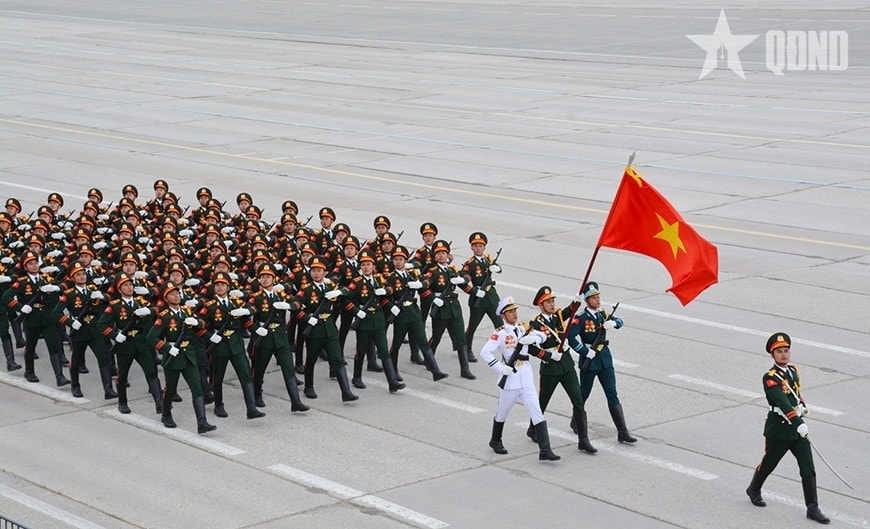 Hình ảnh các chiến sĩ Việt Nam tham gia sơ duyệt tại Quảng trường Đỏ Hình ảnh các chiến sĩ Việt Nam tham gia sơ duyệt tại Quảng trường Đỏ
