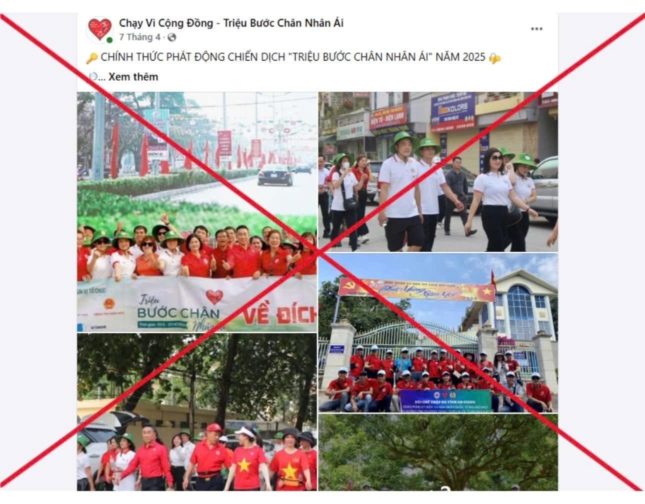 Cảnh báo lừa đảo mạo danh Chiến dịch ‘Triệu bước chân nhân ái’ Cảnh báo lừa đảo mạo danh Chiến dịch ‘Triệu bước chân nhân ái’