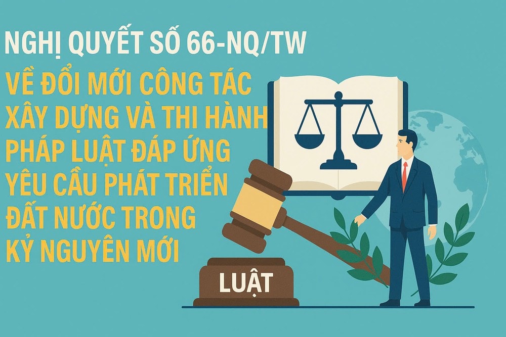 Nghị quyết 66-NQ/TW ngày 30-4-2025 của Bộ Chính trị về đổi mới công tác xây dựng và thi hành pháp luật đáp ứng yêu cầu phát triển đất nước trong kỷ nguyên mới. NQ66.jpeg
