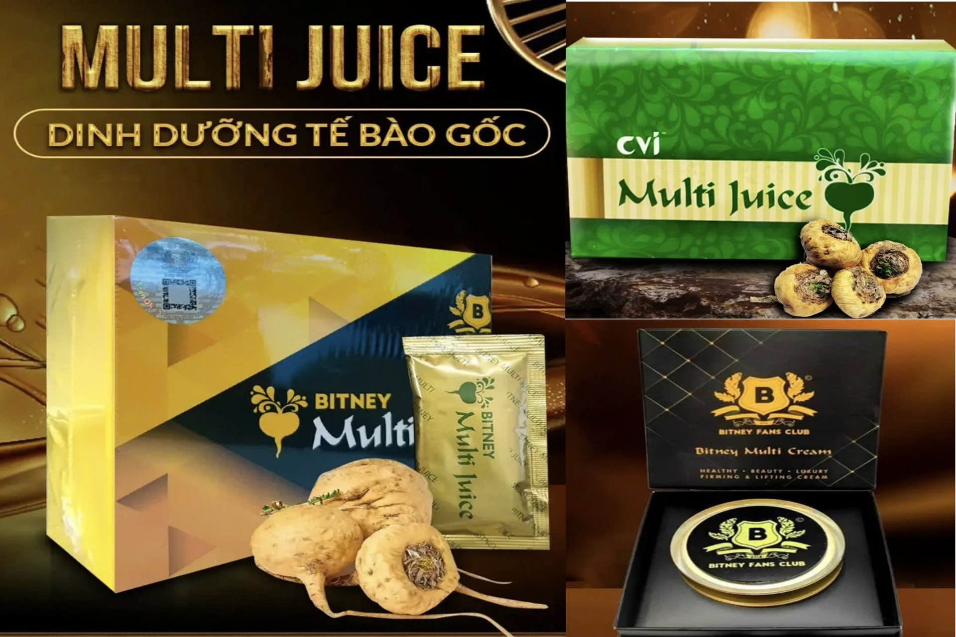 Một số sản phẩm được quảng cáo trên các trang bán hàng của Công ty TNHH thương mại đầu tư Bitney Việt Nam. (Ảnh: Công an tỉnh Phú Thọ)