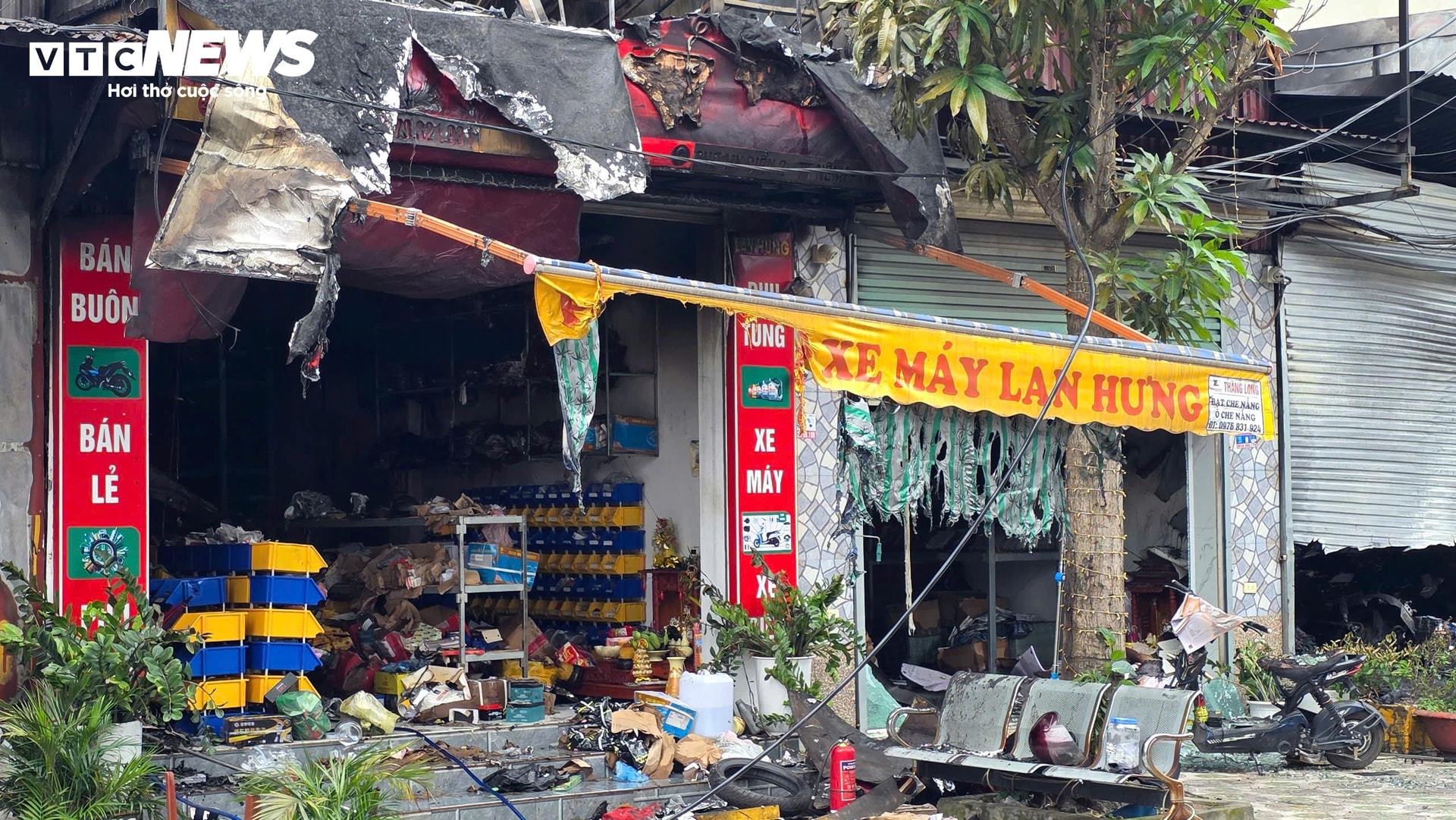 Hiện trường vụ cháy.