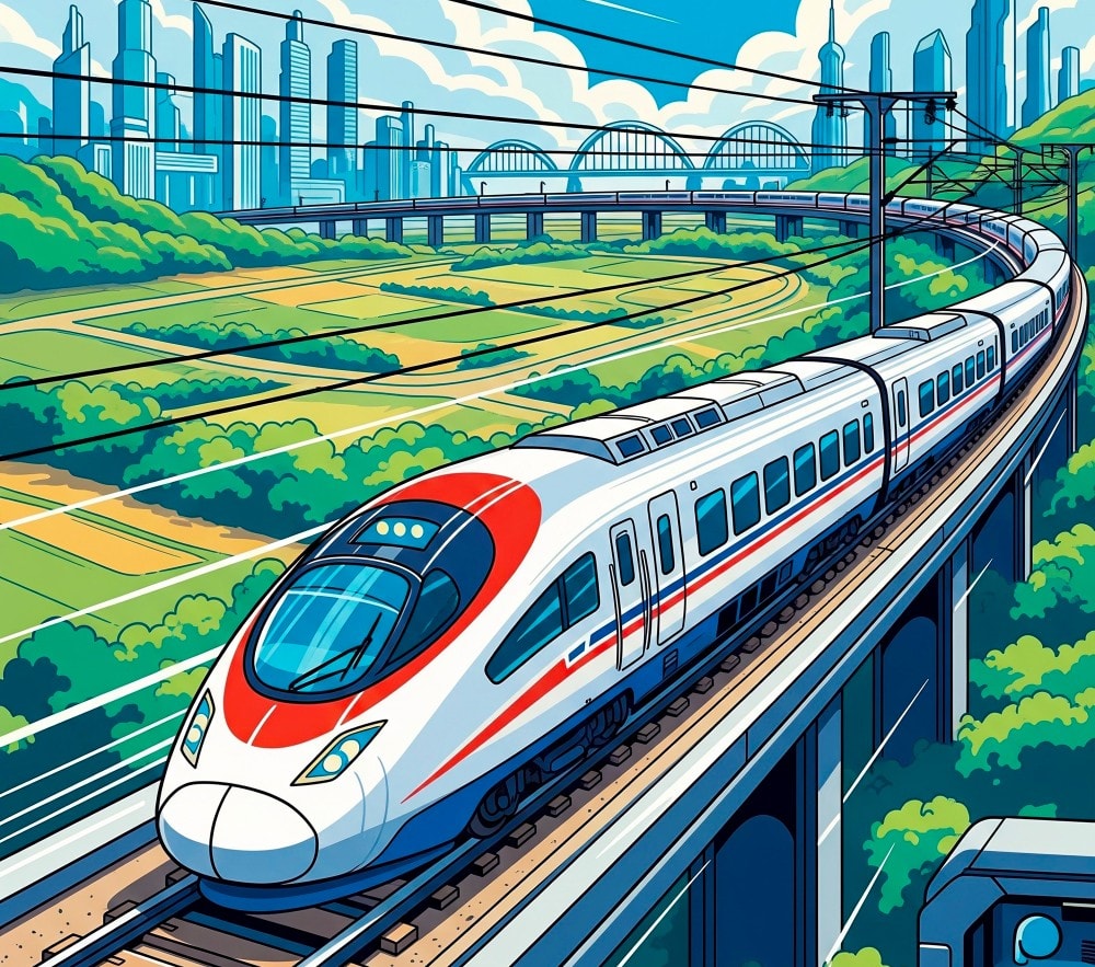 Dự án đường sắt tốc độ cao Bắc - Nam dự kiến khởi công vào cuối năm 2026. Ảnh minh hoạ: AI duong-sat-toc-do-cao-bac-nam.jpg