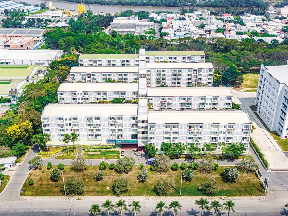 Khu lưu trú đáp ứng nhu cầu chỗ ở cho công nhân, cán bộ và chuyên gia làm việc tại KCN Long Hậu (huyện Cần Giuộc, tỉnh Long An). Ảnh: KCN Long Hậu