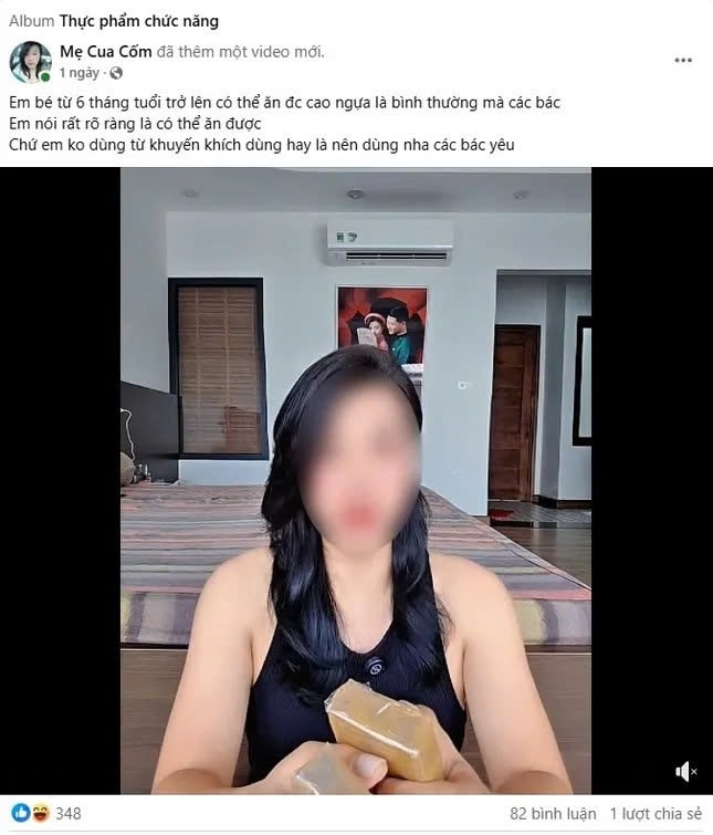 Chuyên gia nói gì việc Tiktoker nổi tiếng khuyên dùng cao ngựa bạch cho trẻ 6 tháng tuổi