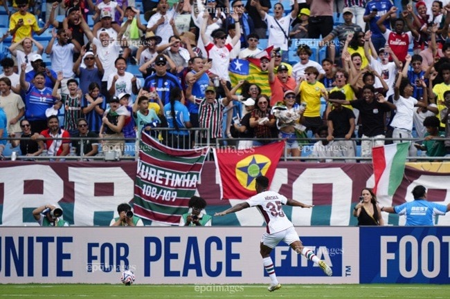 Hercules ghi bàn quyết định giúp Fluminense vào bán kết Club World Cup 2025. Ảnh: EPA. xac-dinh-2-doi-dau-tien-vao-ban-ket-club-world-cup (1).jpg