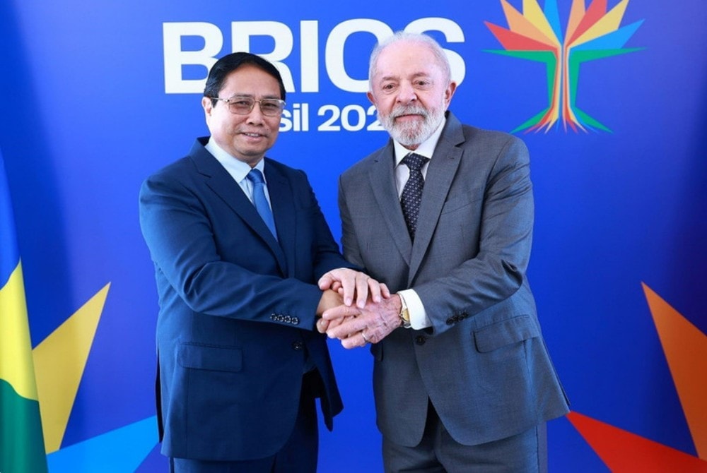 Thủ tướng Phạm Minh Chính hội đàm với Tổng thống Cộng hòa Liên bang Brazil Lula da Silva. Ảnh: TTXVN viet-nam-se-xuat-khau-gao-de-on-dinh-luong-thuc-cho-brazil.jpg