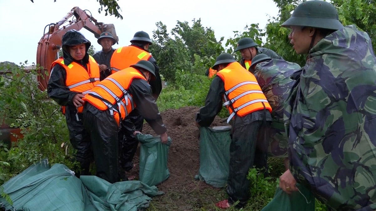 Bộ Quốc phòng thông tin sự cố vỡ đê tại Hưng Yên do bão số 3