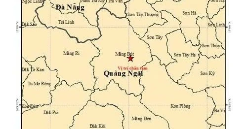 Động đất liên tiếp tại Quảng Ngãi lúc rạng sáng, Gia Lai ghi nhận rung lắc