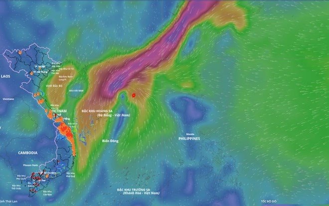 Từ đêm 22.10, bão số 12 gây mưa to trước khi đổ bộ, dự báo khu vực trọng tâm mưa lớn
