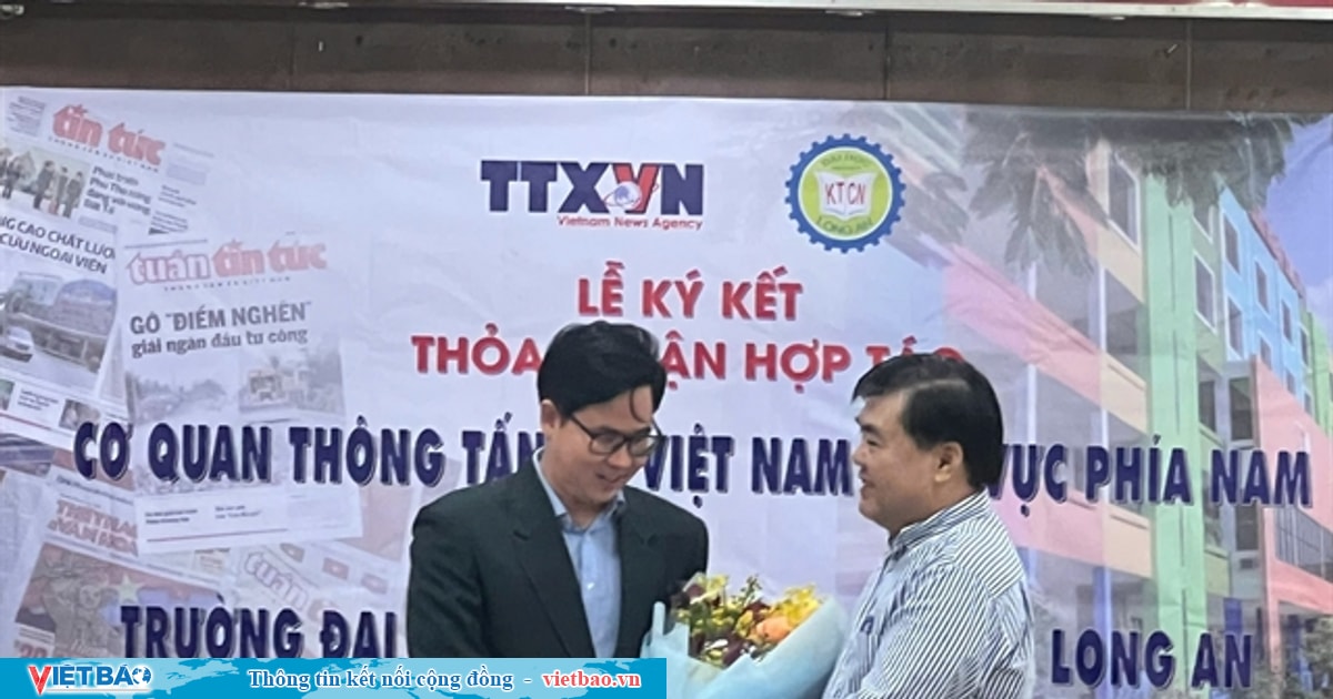 Vietnam News Agency's southern branch to co-operate with Long An University of Economics and Industry